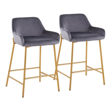 Daniella Fixed-Height Counter Stool - Set Of 2 PR